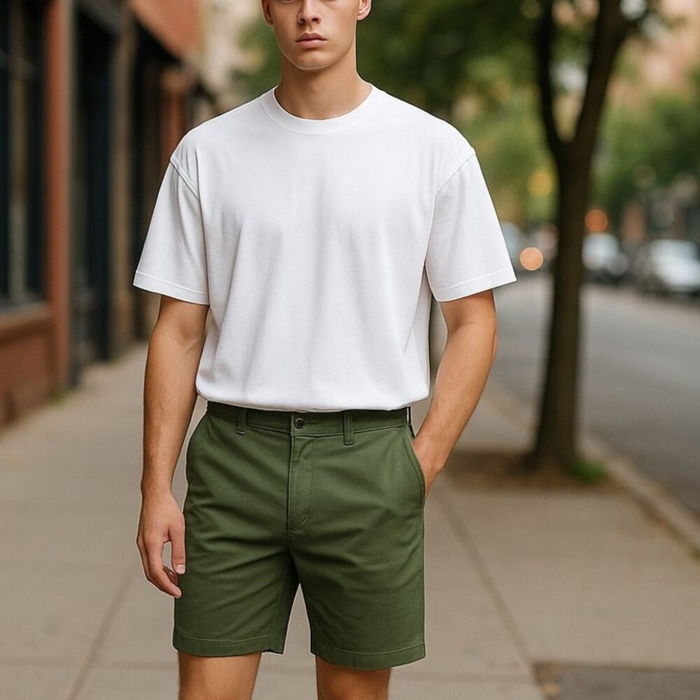 HAWKER RYE Sea Spray Green Active Flex Golf Summer Shorts ~ Men's 34 x 11.5"